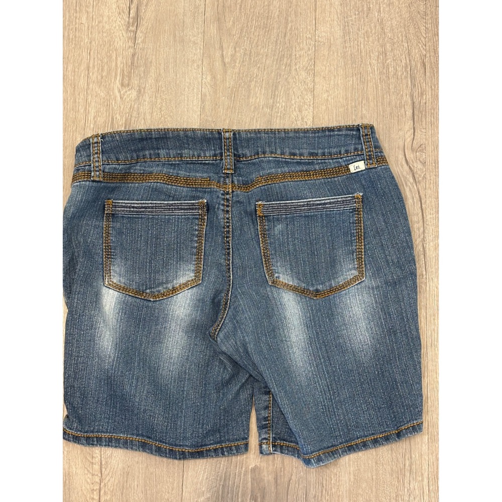 LEI‎ Ashley Louise Women Denim Blue Jean Shorts Distressed Wash Size 10